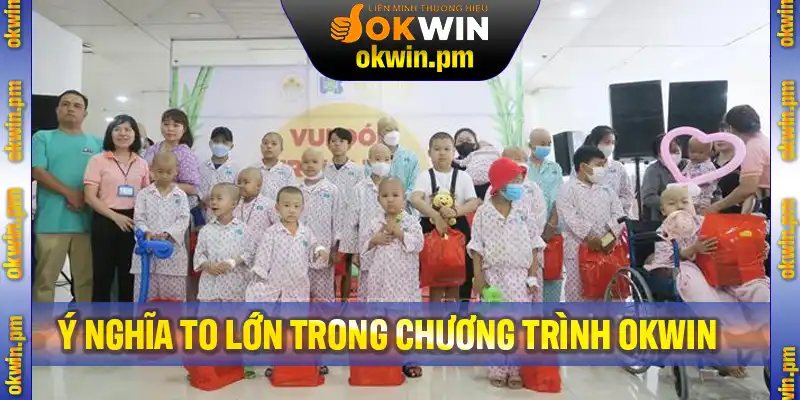 Những ý nghĩa to lớn trong chương trình mà OKWIN thực hiện